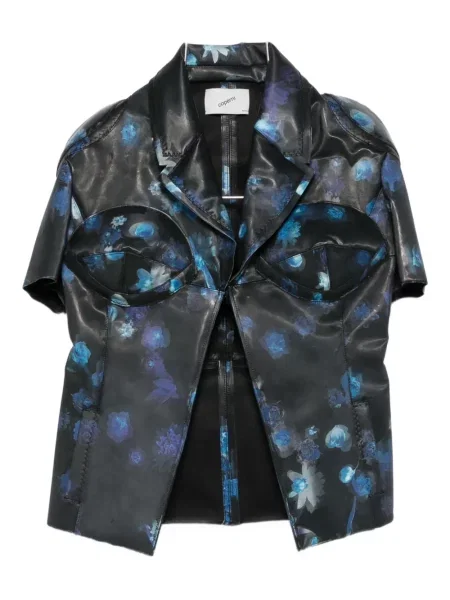 Geacă Coperni cu model floral cu imagine negru