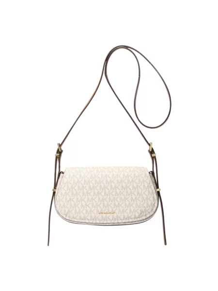 Torebka crossbody Michael Kors skórzana z logo beżowa