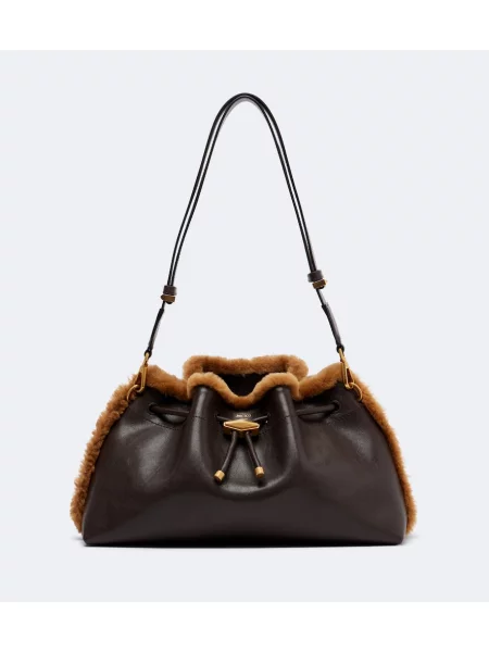 Geantă Jimmy Choo din piele maro