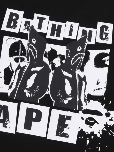 Tricou A Bathing Ape® cu imagine negru