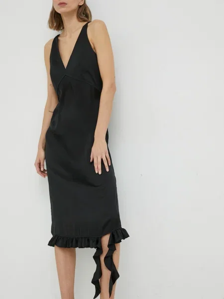 Remain rochie midi mulata negru