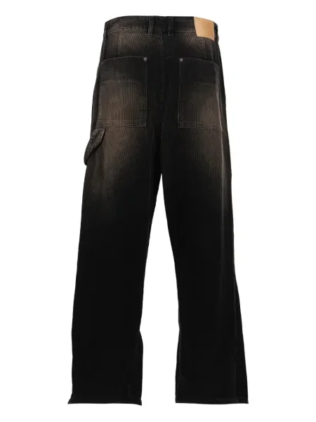 Pantaloni We11done de catifea cord negru