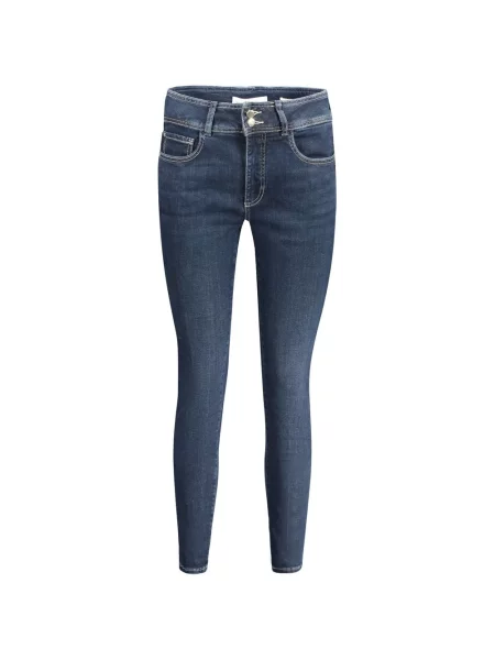 Skinny jeansy skinny Guess niebieskie