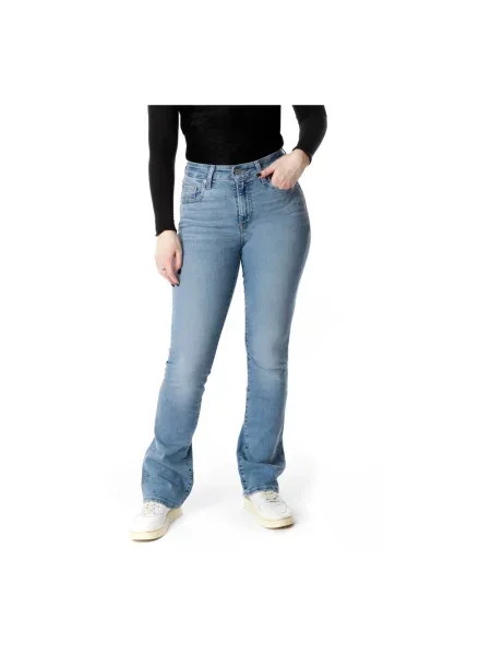 Levi's jeansy HIGH RISE BOOTCUT high waist niebieskie