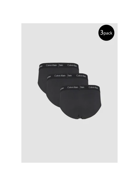 Pánske slipy Calvin Klein Hip Brief 3 páry black body čierna