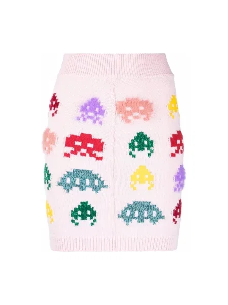 Dzianinowa spódnica Stella Mccartney różowa