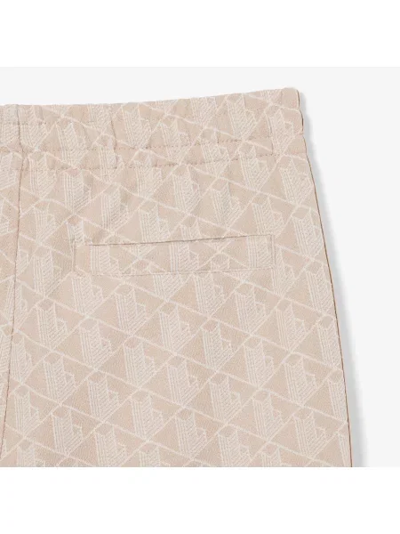 Lacoste Spodnie Dresowe Z Monogramem Paris beżowy