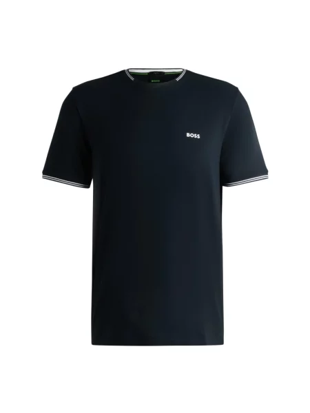 T-shirt o kroju regular fit z mieszanki bawełny model TAUL' Hugo niebieska