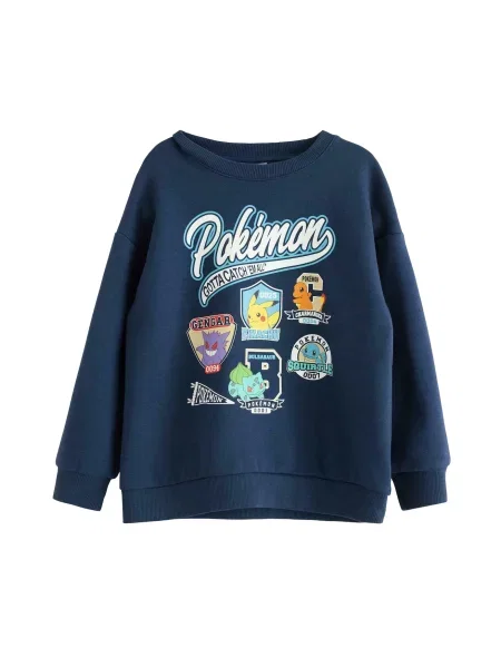 Lindex Μπλούζα φούτερ Pokemon γαλάζιο / σκούρο μπλε