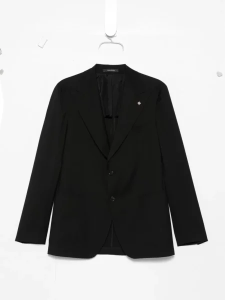 Вълнено яке Tagliatore с ревер черно