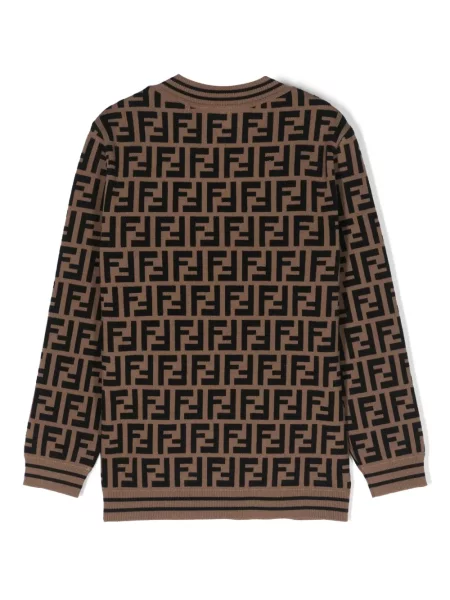 Sweter dziecięcy Fendi brązowy