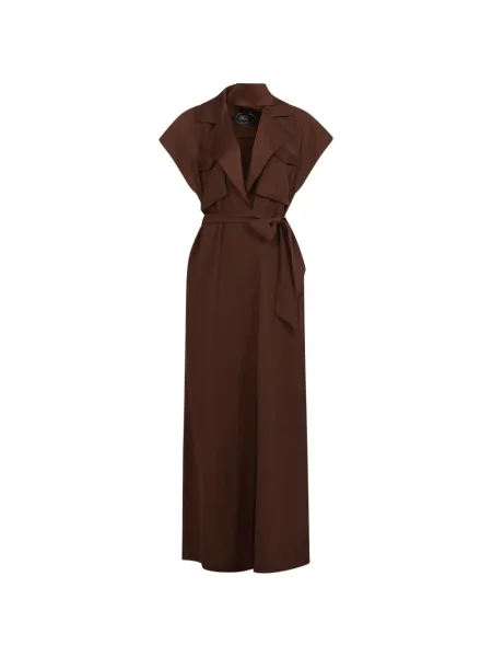 Cu centură rochie maxi Taller Marmo maro
