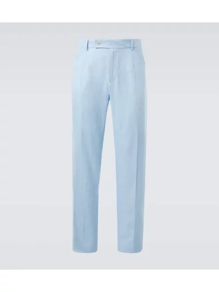 Lanene hlače Dolce&gabbana modra