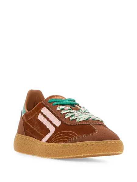 Sneakerși Puraai de catifea maro