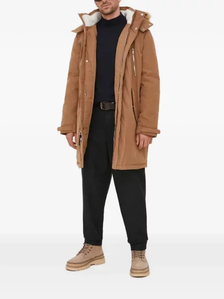 Geacă parka Michael Kors cu blană maro