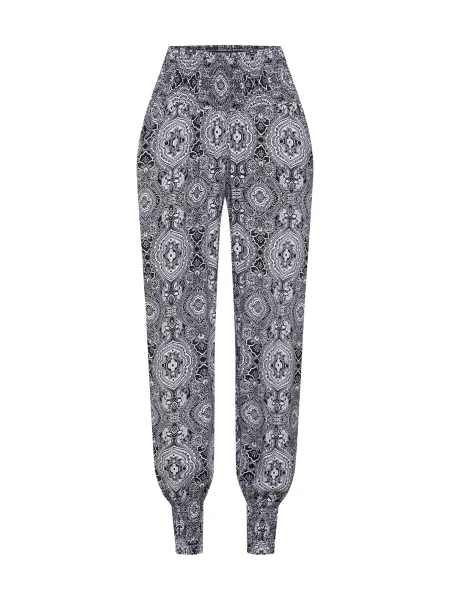 Urban Classics Pantaloni negru / alb gri