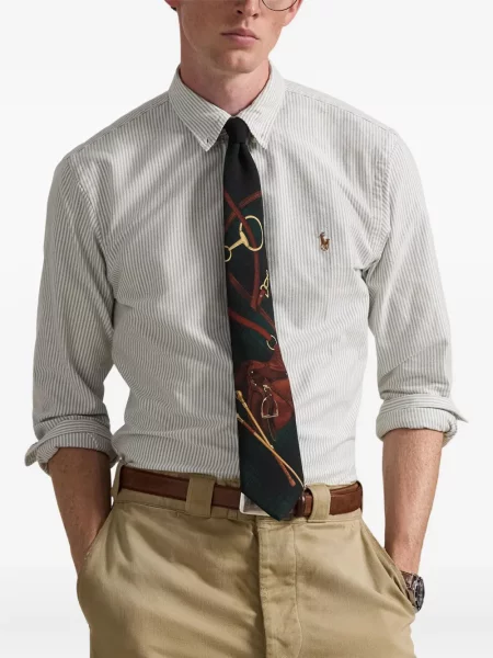 Μικρός κασκέτο Polo Ralph Lauren με χαμηλή μέση υφαίνω διαγωνίως πράσινο