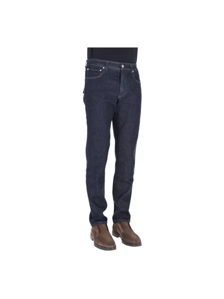 Jeansy straight leg Barba niebieskie