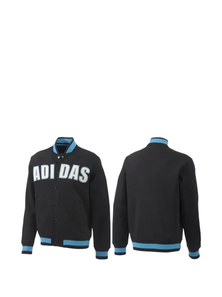 Bėgimas džemperis Adidas apvaliu kaklu su autografu juoda