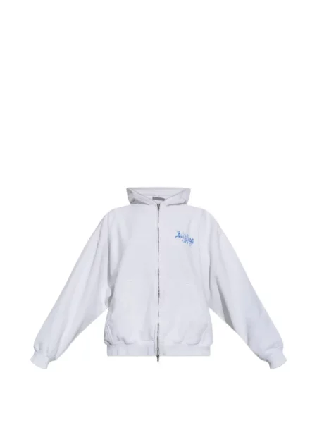 Hanorac cu glugă Balenciaga cu imagine alb