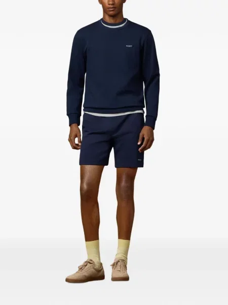 Суитчър Hackett London с кръгло деколте с автограф синьо