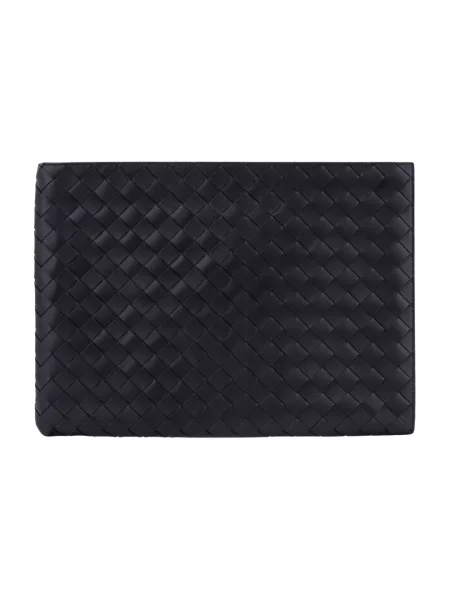 Portfel Bottega Veneta pleciony czarny