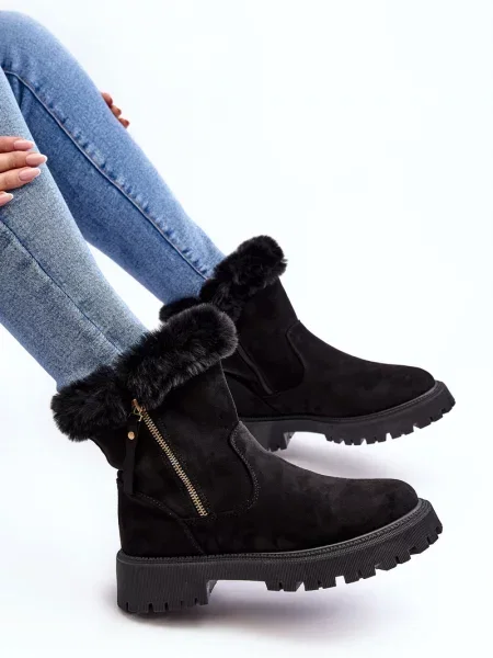 Členkové topánky Evento čierna