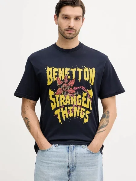 United Colors of Benetton majica x Stranger Things plava