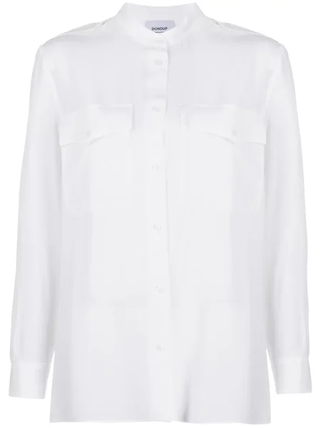 Cămașă Dondup cu buzunare la piept alb