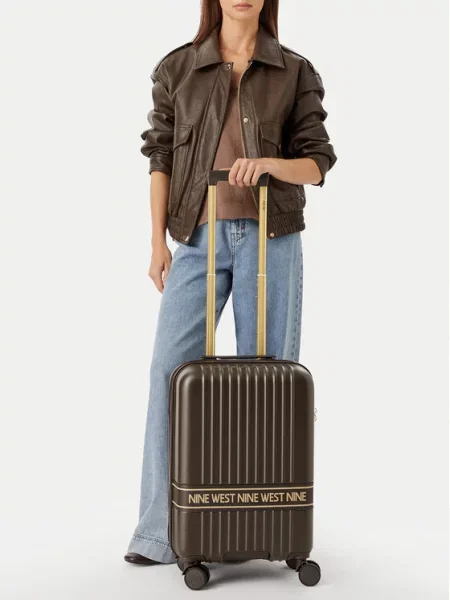 Nine West Βαλίτσα Καμπίνας Σκούρο καφέ