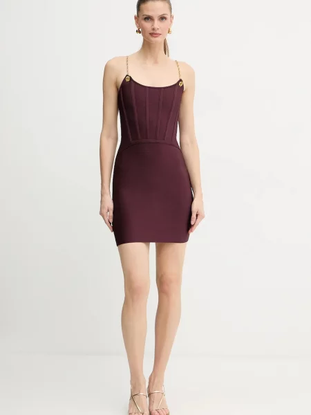 Сукня Marciano Guess AISHA mini облягаюча бордовий