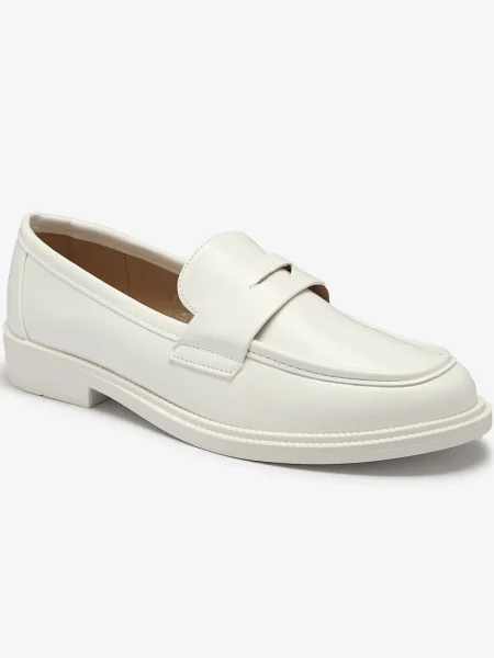 Kožené mokasíny Resti bílé