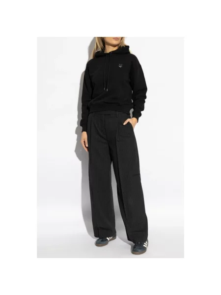 Bluza z kapturem Maison Kitsune z kapturem czarna