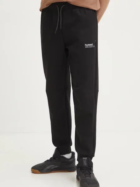 Hummel pantaloni de trening neted negru