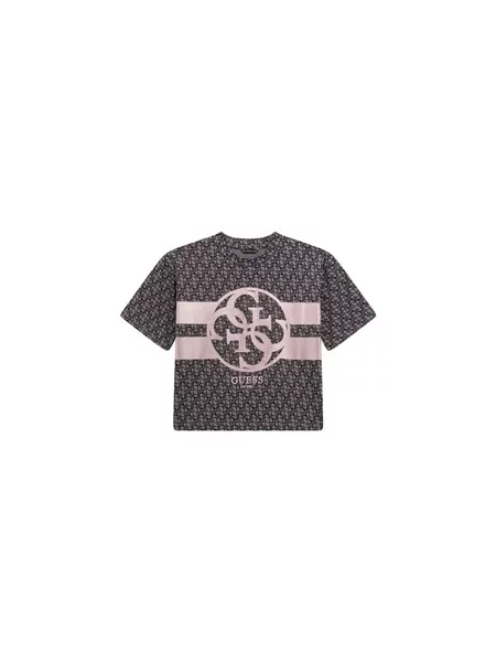 Guess Majica Črna Regular Fit siva