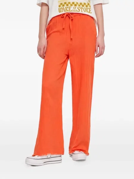 Pantaloni Billabong evazate cu cordon portocaliu