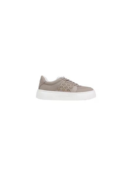 Sneakersy Armani Exchange brązowe