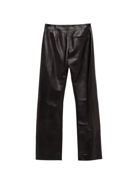 Pantaloni Khaite din piele negru