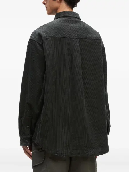 Cămașă Alpha Industries de catifea cord verde