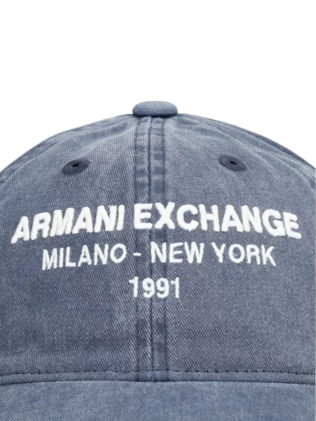 Șapcă Armani Exchange cu broderie albastru
