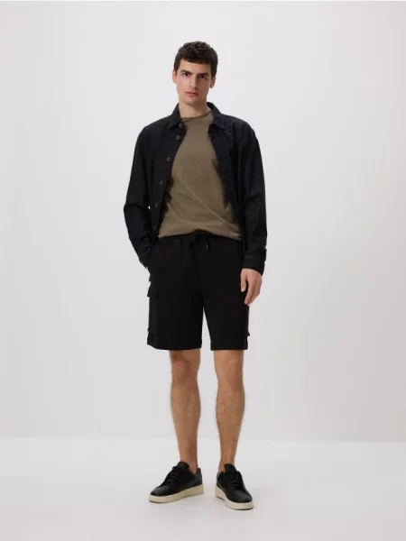 Брюки карго Reserved черные