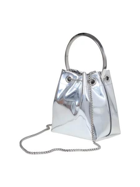 Kapelusz Jimmy Choo skórzany szary