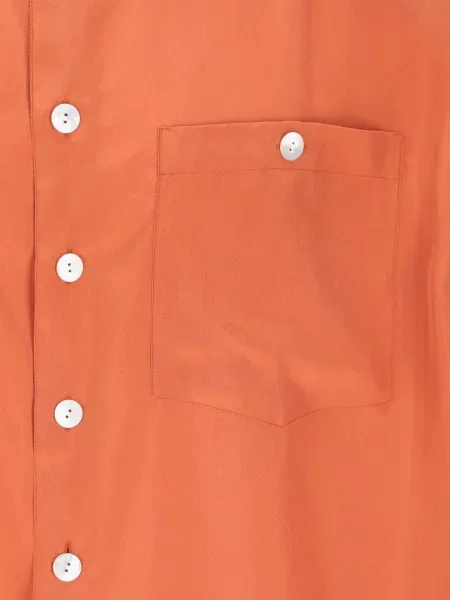 Копринена риза Saint Laurent оранжево