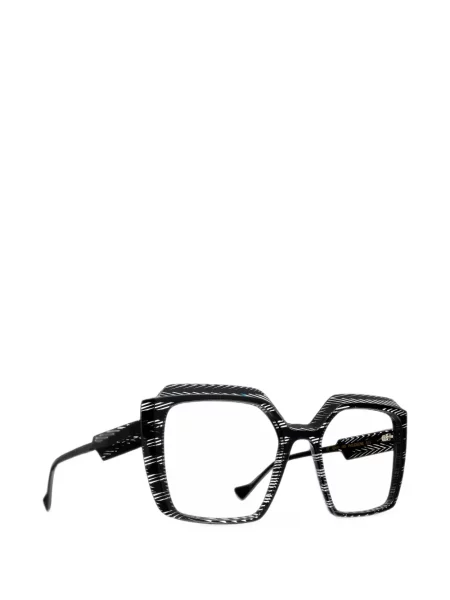 Ochelari de soare Caroline Abram cu imprimeu geometric negru
