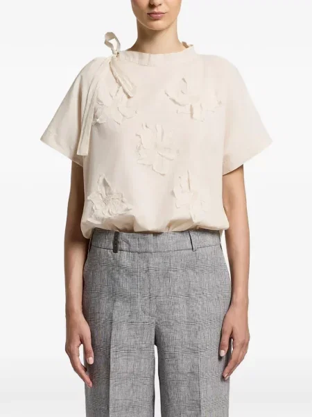 Top Peserico cu model floral cu legături