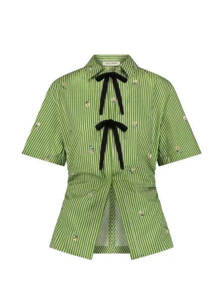 Top Lela Rose z kokardką zielony