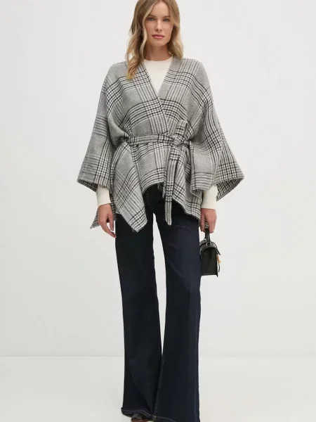 Pončo United Colors of Benetton siva