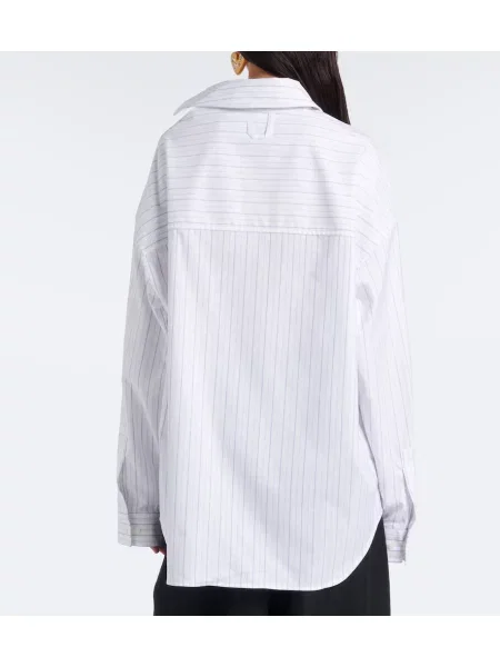 Cămașă Jacquemus asimetrică alb