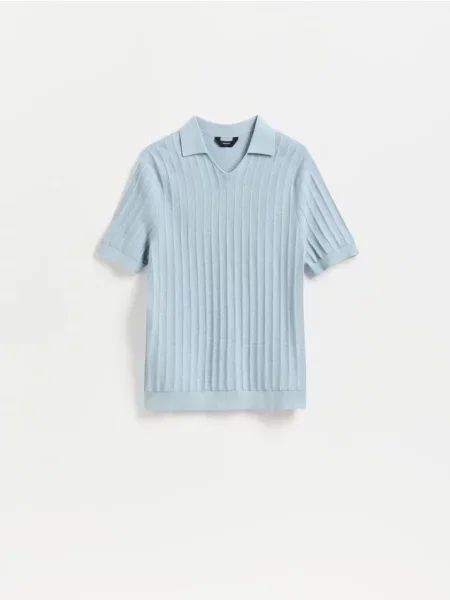 Gulerat tricou polo Reserved albastru