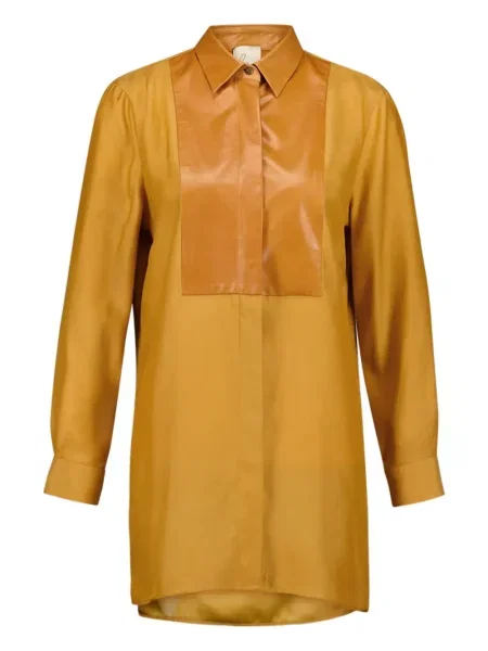 Cămașă Paula din piele galben